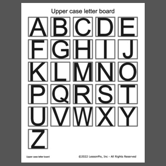 Upper letter online